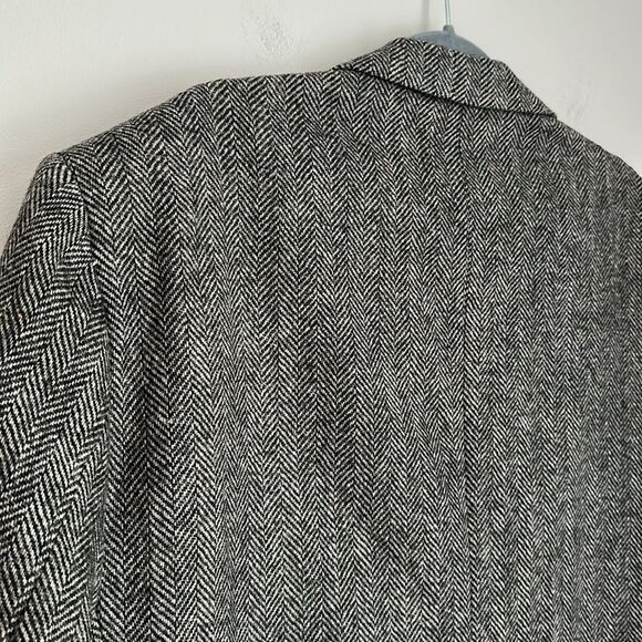 Alexander Lloyd Vintage Men’s Wool Herringbone Blazer Single Vented Gray 54R - Picture 10 of 16